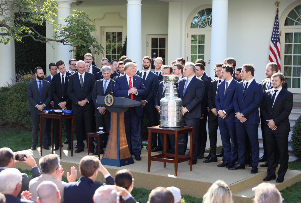Stanley Cup champion St. Louis Blues visit the White House